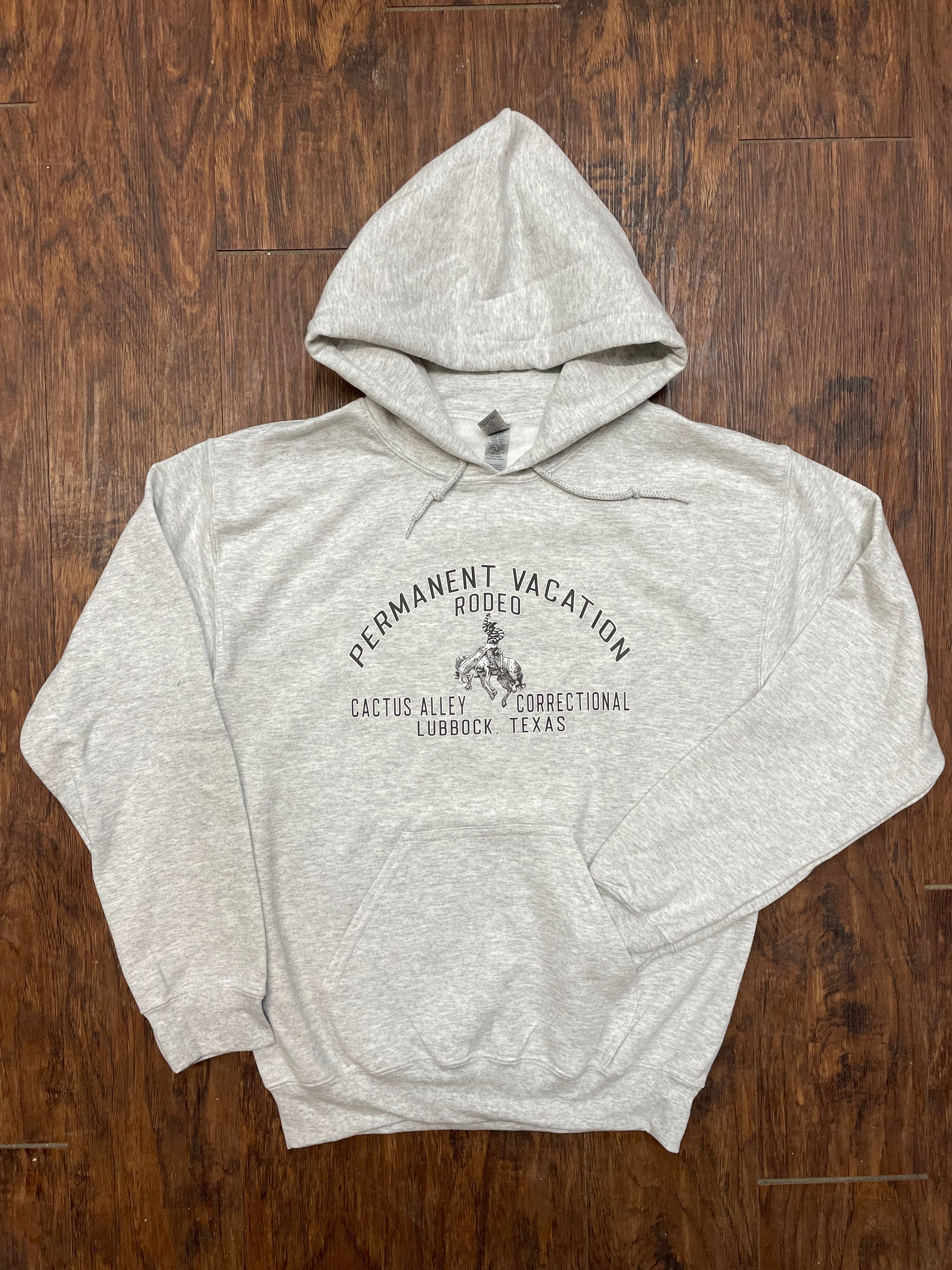 Permanent Vacation - Ash Grey Adult Hoodie
