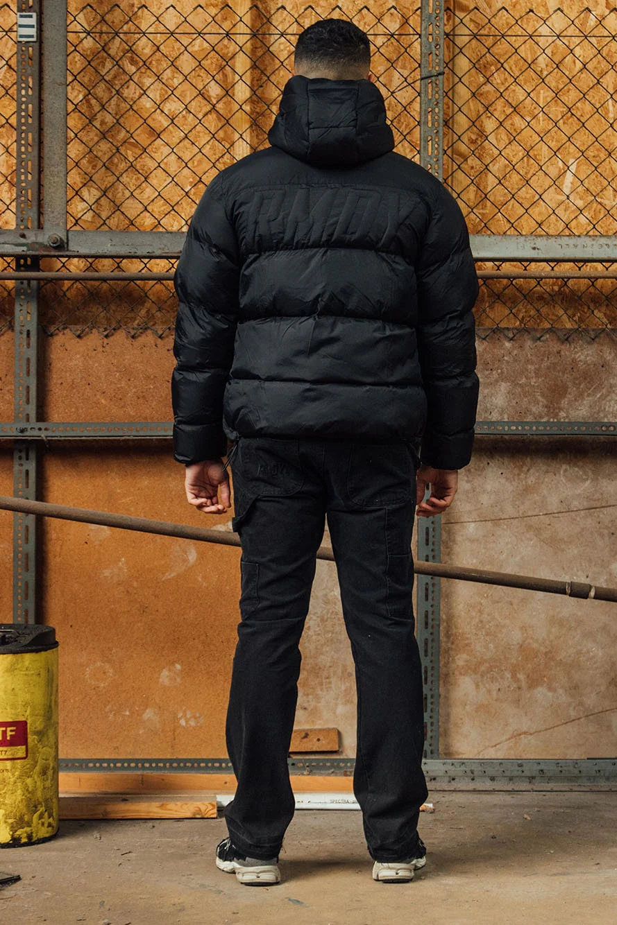 Black Kabru Hooded Puffer Jacket