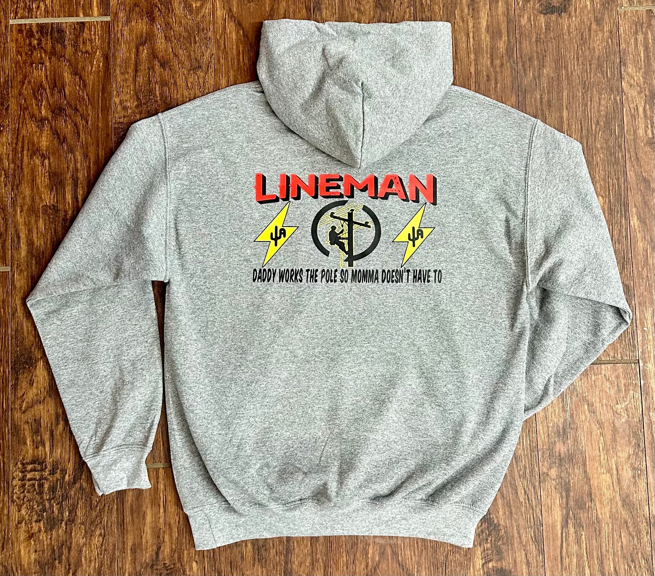 Lineman - Graphite Heather Adult Hoodie